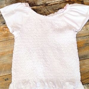 white ruffle shirt